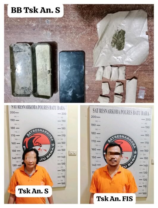 Dua Tersangka Pengedar Narkoba Diringkus Satres Narkoba Polres Batubara